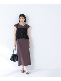 【SALE／20%OFF】ビスチェセットカットソーワンピース NATURAL BEAUTY BASIC ナチュラルビューティベーシック スーツ・フォーマル セットアップスーツ ブラウン ベージュ【RBA_E】【送料無料】[Rakuten Fashion]