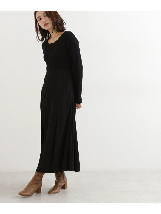 楽天市場】【SALE／30%OFF】サテンドッキングニットワンピース NATURAL 