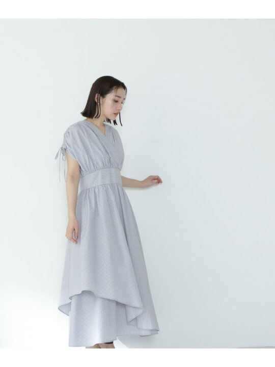 楽天市場】【SALE／10%OFF】ドロストスリーブストライプワンピース 