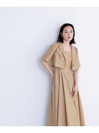 【SALE／50%OFF】ショートジャケット&ジャンスカ* NATURAL BEAUTY BASIC ナチュラルビューティベーシック ワンピース・ドレス ワンピース ベージュ ネイビー【RBA_E】【送料無料】[Rakuten Fashion]
