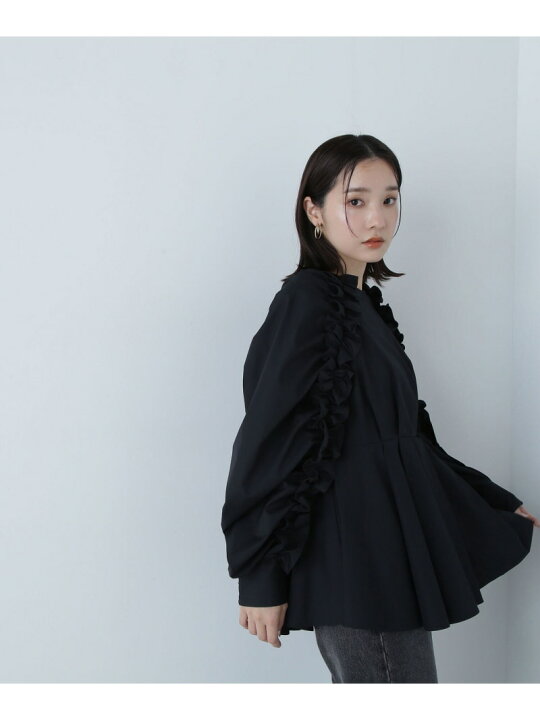 楽天市場】【SALE／50%OFF】フリルスリーブペプラムブラウス 24AW 