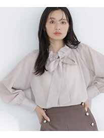 2wayシアーボウタイブラウス NATURAL BEAUTY BASIC ナチュラルビューティベーシック トップス シャツ・ブラウス ピンク ブラック ホワイト ベージュ【送料無料】[Rakuten Fashion]