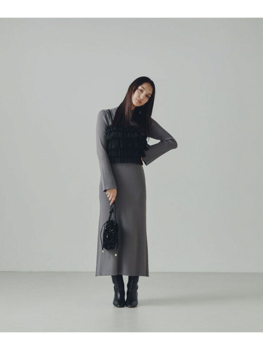 楽天市場】【SALE／50%OFF】チュールビスチェニットワンピース NATURAL 