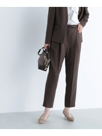 ウーステッドライクツイル SETUP テーパードパンツ NATURAL BEAUTY BASIC ナチュラルビューティベーシック パンツ その他のパンツ グレー ブラウン【送料無料】[Rakuten Fashion]