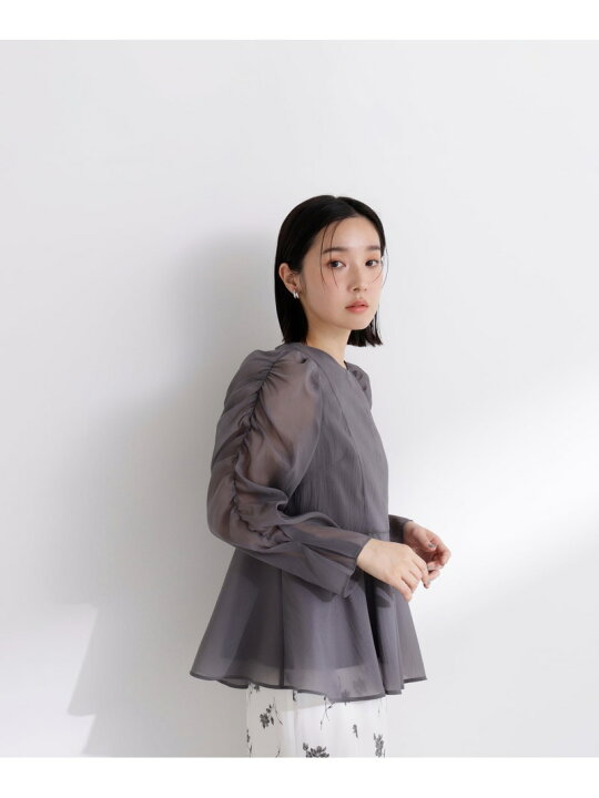 楽天市場】シアーペプラムブラウス NATURAL BEAUTY BASIC ナチュラル 