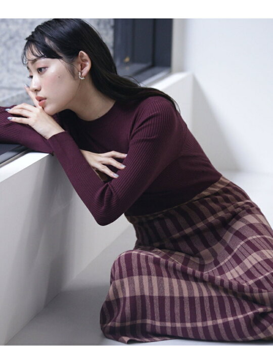 楽天市場】チェックニットワンピース NATURAL BEAUTY BASIC ナチュラル 