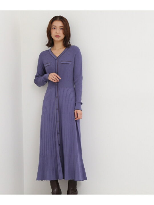 楽天市場】【SALE／30%OFF】バイカラープリーツニットワンピース  