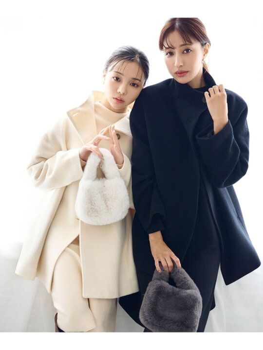 楽天市場】ボトルネックハーフコート NATURAL BEAUTY BASIC 