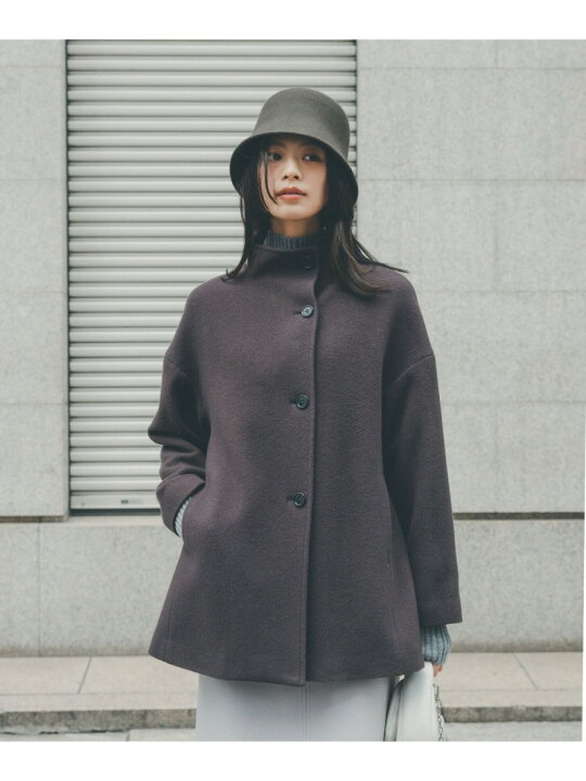 楽天市場】ボトルネックハーフコート NATURAL BEAUTY BASIC 