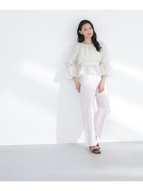 ワイドストレートデニムパンツ NATURAL BEAUTY BASIC ナチュラルビューティベーシック パンツ その他のパンツ ホワイト ブルー ピンク【送料無料】[Rakuten Fashion]
