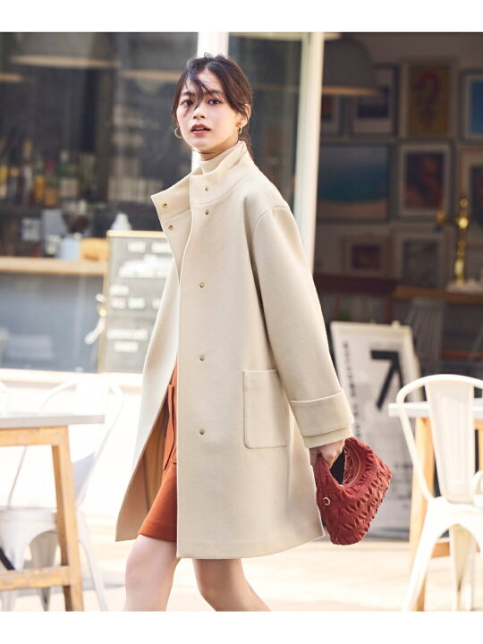 楽天市場】【SALE／50%OFF】MANTECOスタンドカラーコート NATURAL 