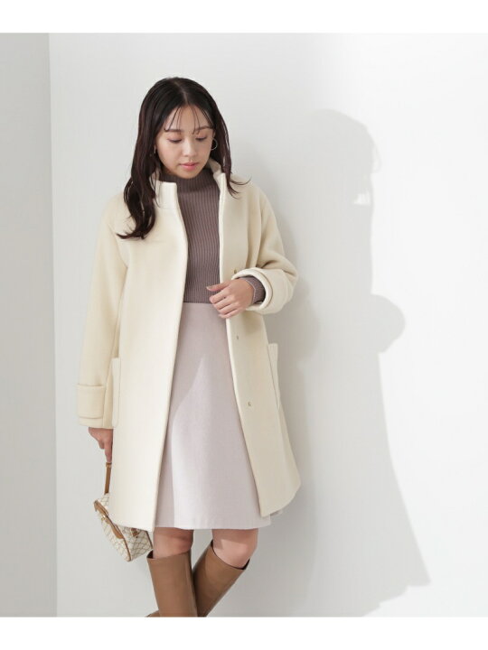楽天市場】【SALE／50%OFF】MANTECOスタンドカラーコート NATURAL  