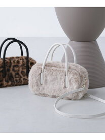 【SALE／30%OFF】ソリッドファーミニボストンバッグ NATURAL BEAUTY BASIC ナチュラルビューティベーシック バッグ ボストンバッグ ホワイト【RBA_E】【送料無料】[Rakuten Fashion]