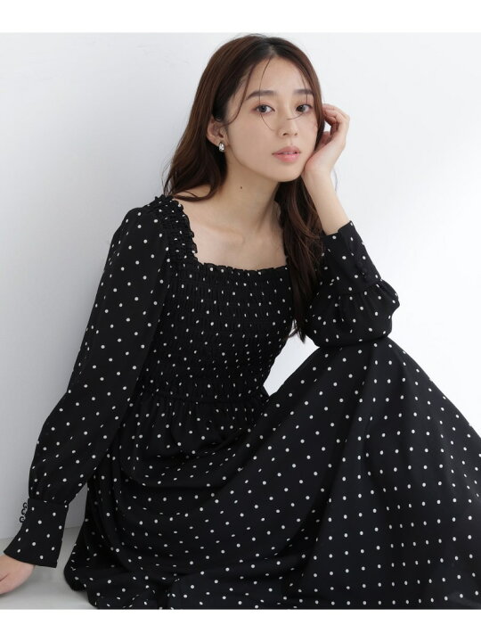 楽天市場】ドットプリントシャーリングワンピース NATURAL BEAUTY 