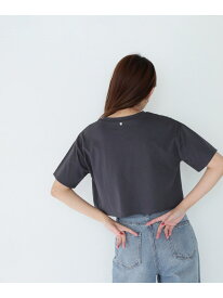 【SALE／30%OFF】メタルポイントクロップドTシャツ NATURAL BEAUTY BASIC ナチュラルビューティベーシック トップス カットソー・Tシャツ ブルー グレー ホワイト【RBA_E】[Rakuten Fashion]