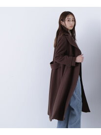 ビッグカラーダブルチェスターコート NATURAL BEAUTY BASIC ナチュラルビューティベーシック ジャケット・アウター その他のジャケット・アウター グレー ブラウン【送料無料】[Rakuten Fashion]