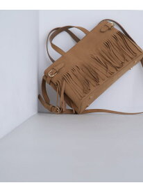 【SALE／60%OFF】フリンジベルテッドショルダーバッグ NATURAL BEAUTY BASIC ナチュラルビューティベーシック バッグ ショルダーバッグ グレー ブラウン【RBA_E】[Rakuten Fashion]