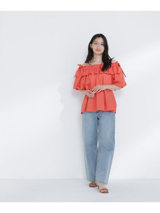 楽天市場】【SALE／50%OFF】＜Oggi.jp掲載＞ショルダーリボンブラウス 