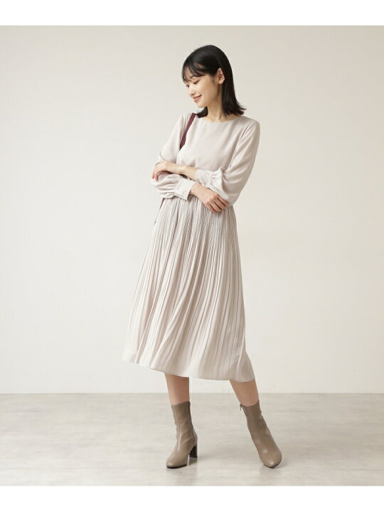 楽天市場】【SALE／30%OFF】プリーツワンピース NATURAL BEAUTY BASIC  