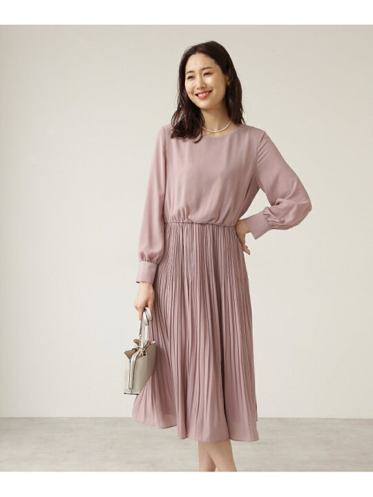 楽天市場 Sale 30 Off プリーツワンピース Natural Beauty Basic ナチュラルビューティベーシック ワンピース ワンピースその他 ピンク ベージュ ネイビー Rba E 送料無料 Rakuten Fashion Natural Beauty Basic
