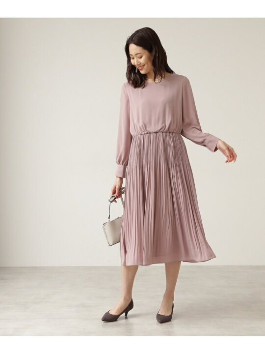 楽天市場 Sale 30 Off プリーツワンピース Natural Beauty Basic ナチュラルビューティベーシック ワンピース ワンピースその他 ピンク ベージュ ネイビー Rba E 送料無料 Rakuten Fashion Natural Beauty Basic