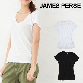 ジェームスパース Tシャツ JAMES PERSE CASUAL TEE REVERSE BINDING TEE カジュアル tシャツ ジェームスパース Tシャツ vネック レディース 人気型 【メール便送料無料】