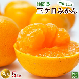 三ヶ日みかん5kg 静岡県外山農園 減農薬 無化学肥料の特別栽培 サイズ混合)5kg【秀品・送料無料】