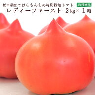 産地直送　新鮮トマト（ファーストトマト）2kg【送料無料、無化学肥料・農薬7割減の特別栽培　栃木県産】