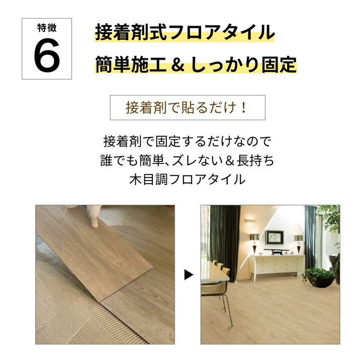 楽天市場】【送料無料・6畳床】厚み3mm 長121cm*横18cm フロアタイル 