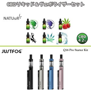 CBD Lbh NATUuR i`[ CBD 420mg & F|CU[ JUSTFOG WXgtHO Q16 Pro VAPE 510 X^[^[Zbg Tvg bNX N[[V I[KjbN sA JirWI[