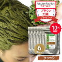 ブラウン Naturalic ナチュラリック 100%天然ハーブ トリートメント ヘアカラー ヘナ インディゴ 茶色 髪質改善 無添加 化粧品 まとめ買い お得 送料無料 【ブラウン 6袋セット】