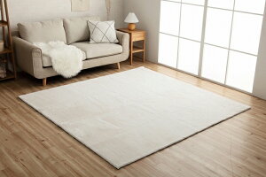 ラグ こたつ敷 カーペット 長方形 約 95 x 185 cm ラピアス 約 1畳 ふわふわな 極上 タッチ フェイクファー 抗菌 防臭 加工 やわらか あったか ホットカーペット 対応 床暖房 滑り止め加工 洗濯可