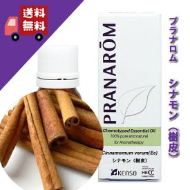 【シナモン樹皮　10ml】→スパイシーで爽やかな中に甘みを含んだ香り♪（リフレッシュハーブ系）天然無農薬有機栽培オイル【PRANAROM（プラナロム）/NARD（ナードジャパン）】（精油/アロマオイル/エッセンシャルオイル）P-34