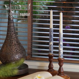Natural Light Candle (ナチュラルライトキャンドル)クリサンセマム テーパーアロマキャンドル 蜜蝋 天然香料 和彫り 菊 フラワー