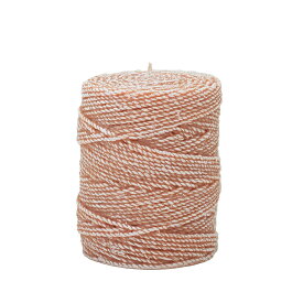 Natural Light Candle (ナチュラルライトキャンドル)6"TWINE ROUND PILLAR_CARAMELアロマキャンドル 蜜蝋 天然香料 ビーワックス アジアン バリ インテリア【3,000円以上 送料無料】