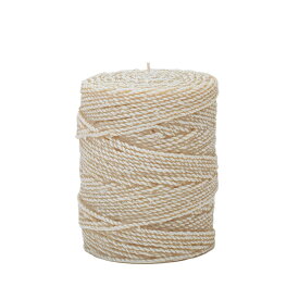Natural Light Candle (ナチュラルライトキャンドル)6"TWINE ROUND PILLAR_BUFFアロマキャンドル 蜜蝋 天然香料 ビーワックス アジアン バリ インテリア【3,000円以上 送料無料】
