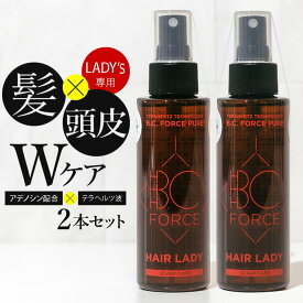 【テラヘルツ ヘアケア 化粧水 お得セット 】B.C.FORCE ピュアヘアレディ 120mL 約1ヶ月分 2本セット スカルプ ローション アデノシン配合 ヘアスプレー ミスト 頭皮 保湿 女性向け レディース 植物ミネラル 乾燥 フケ 抜け毛 テラヘルツ ヘアケア 化粧水