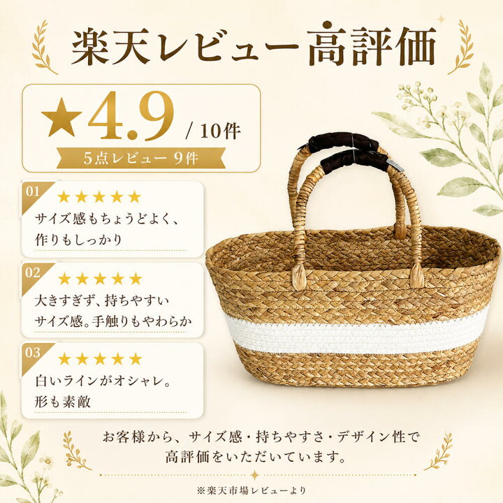 楽天市場】カゴ バック バッグ トートバッグ 手編みバッグ 