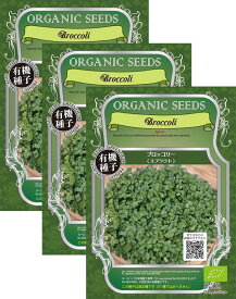 【種】 家庭菜園オーガニックスプラウト ブロッコリー 3袋セット （郵便配送商品）