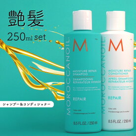 モロッカンオイル モイスチャーリペアシャンプー コンディショナー250ml 2本セット 業務用サイズ 傷んだ髪 アンバーと甘いフローラルのエキゾチックで独特な香り祝 入学式 プレゼント 限定物 父の日
