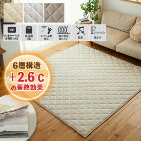 蓄熱ラグ ラグマット ラグ カーペット 厚手 かわいい 北欧 おしゃれ 冬 冬用 滑り止め付き 保温 ふわふわ ふかふか 床暖房対応 ホットカーペット対応 キルトラグ 暖かい 1畳 2畳 3畳 4畳 ロフル