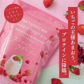 Naturecan 公式 ホエイプロテイン（WPC）ラズベリー ストロベリー あまおう 苺 930g 30食分 タンパク質21g 春 筋トレ 美味しい 置き換え ダイエット 女性 国産 ネイチャーカン ホエイプロテイン オーガニック 高たんぱく フリーズドライ