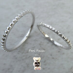 Paripassu 結婚指輪 マリッジリング ペアリング カップル 2個セット ぬいぐるみ付 刻印無料 偶数 号 シルバー ブロック 細身 華奢 シンプル 重ね付け 結婚記念日 指輪 プロポーズ 記念日 花以外