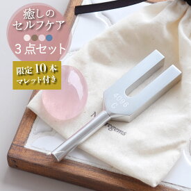 楽天ランキング1位受賞 クリスタルチューナー 4096Hz 音叉 天然石 天然水晶ポイント 原石 専用ポーチ 説明書付き 浄化セット 黒水晶 パームストーン ローズクォーツ リラックス ヒーリング 癒し リセット タロットカード パワーストーンブレスレット の浄化用