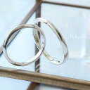 【10%OFF】ペアリング カップル 2個セット 刻印可 結婚指輪 マリッジリング 偶数 号 シルバー ウェーブ シンプル 細身 華奢 Mekealoha 結婚記念日 指輪 プロポーズ
