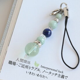 パワーストーン ストラップ チャーム 天然石 ラピスラズリ フローライト ヒスイ パワーストーンストラップ キーホルダー トラブル、ノータッチ主義でいきたいあなたへ お守り 携帯 対人運 アクセサリー 女性 男性 厄年 贈り物 記念日 2月 誕生日 縁起物 プレゼント
