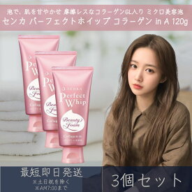 センカ パーフェクトホイップ コラーゲン in A 120g 3個セット ファイントゥデイ 洗顔専科 SENKA 専科 資生堂 洗顔料 洗顔フォーム 【ギフト対応】 【ソーシャルギフト対応】 プレゼント