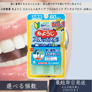 【選べる個数】小林製薬 糸ようじ スルッと入るタイプ フロス&ピック デンタルフロス フロス 歯間 60本入 歯間が狭い方 歯間ブラシ オーラルケアグッズ 初心者の方
