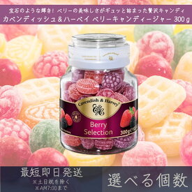 【選べる個数】【カベンディッシュ＆ハーベイ】 ミックスベリー キャンディージャー 300g ｜ ギフト プレゼント お菓子 おやつ あめ 飴 ミックス ベリー キャンディ キャンディー ジャー 瓶入りキャンディー フルーツ 輸入菓子 ドイツ パーティー 大容量 まとめ買い