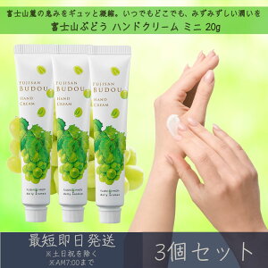 【富士山ぶどう】 ハンドクリーム ミニ 20g 3個セット │ デイリーアロマジャパン デイリーアロマ ギフト プレゼント 日本製 富士山 ぶどう 葡萄 保湿 乾燥対策 ハンドケア 手荒れ対策 マスカ